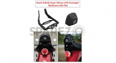 For Royal Enfield Super Meteor 650 Backrest with Black Pad - SPAREZO